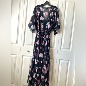 City Chic floral wrap dress